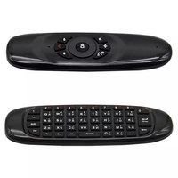 Remote Control Air Mouse Nirkabel 2.4G RF Baru C120 untuk Android Smart TV Box, Dapat Dikustomisasi, Suara, Lampu Latar, Dua Sisi
