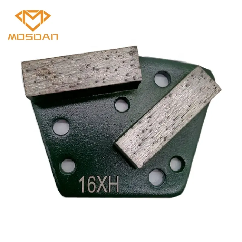 Trapezoid Grinding 2 Bars Diamond Grinding Head Tools For Concrete