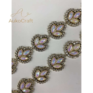Pita Rantai Flatback Berongga Bentuk Lingkaran Hiasan Berlian Imitasi untuk Pernikahan, Acara Homecoming, Ulang Tahun, dan Pakaian - Product Image 1
