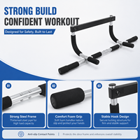 Barre de traction murale en acier pour usage domestique, équipement de musculation pour exercices de tractions