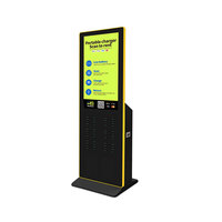 Touchscreen 43-Zoll Freistehende 15W Typ-C Ladestation 48 Fächer Multi-Zahlungs-Powerbank-Verkaufsautomat für Öffentliche Bereiche