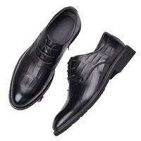 Chaussures habillées à lacets de style britannique pour hommes, rehaussantes, respirantes, en PU, collection Printemps-Automne, vente en gros