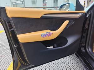 Cubierta del panel superior de la puerta en <span class=keywords><strong>Alcantara</strong></span> <span class=keywords><strong>para</strong></span> Tesla Door Interior Car Accessories Modificación Interior Kit Tapicería - Product Image 3