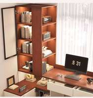 Bureau d'angle moderne personnalisé en usine avec étagère intégrée et table de chevet, idéal pour les petits appartements et comme bureau d'ordinateur pour salon