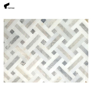 Tostone popolare <span class=keywords><strong>piastrelle</strong></span> di mosaico rettangolare in <span class=keywords><strong>marmo</strong></span> bianco lucido naturale <span class=keywords><strong>per</strong></span> il Design moderno del pavimento della parete della <span class=keywords><strong>cucina</strong></span> del bagno - Product Image 6