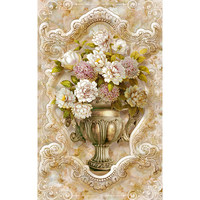 Papier peint amovible style Ancien Monde, papier peint mural premium abstrait floral européen vintage pour hall d'entrée et entrée de villa