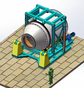 アルミスクラップとアルミドロスを製錬するための自動油焚き傾斜回転炉