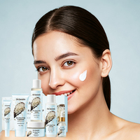 Ensemble de soins de la peau OEM/ODM à l'extrait de riz et à l'acide hyaluronique, 6 pièces : nettoyant visage, tonique, essence, lotion, crème hydratante pour le visage