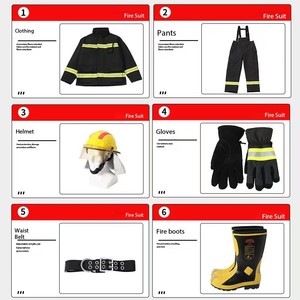 Aramidファイティングスーツ消防士用消防士制服En469 <span class=keywords><strong>4</strong></span>層3m反射ストリップNfpa 1971ジャケットとパンツ - Product Image 4