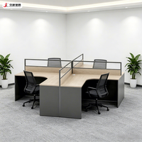 Table de bureau moderne JIUSHUN, poste de travail modulaire en bois pour employés, mobilier de bureau