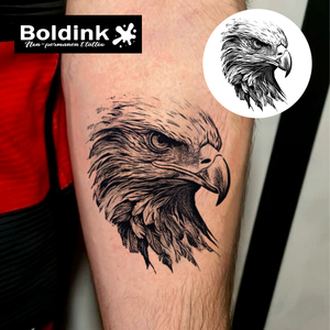 <span class=keywords><strong>Tatuaje</strong></span> Temporal de <span class=keywords><strong>Cabeza</strong></span> de Águila Realista Personalizado de Boldink, Resistente al Agua y de Larga Duración (2 Semanas), Tinta de Jagua - Product Image 4