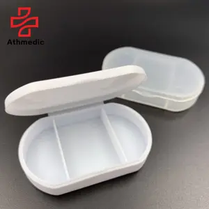 2023 Athmedic食品级椭圆形3格药盒椭圆形3盒药盒