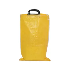 Novo material 25 kg 50 kg 40kg cor branca reciclável pp tecido saco para areia de arroz trigo