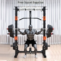 Smith Machine Home Gym – Équipement multifonctionnel de musculation, cage de puissance combinée avec rack pour squats et développé couché