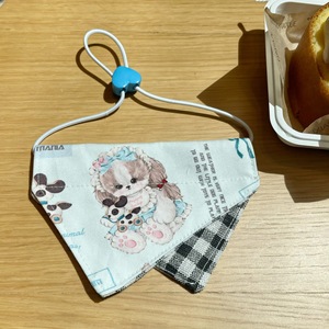 Cute Pet Triangular Scarf Cartoon Pattern Adjustable Bandana For Dogs Cats Small Medium Size All Seasons - Product Image 2