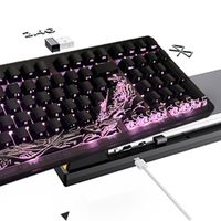 ZORNHER ZH980 95% 97-Key Mechanical Gaming Keyboard-Kombo Berkabel/Nirkabel Tiga Mode RGB Backlit Keyboard Logo Kustom