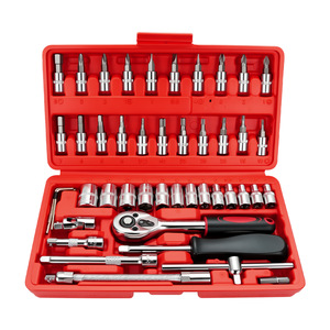 CHTON Kawataku 46-Piece <b>Socket</b> Wrench Set Metric <b>Ratchet</b> Screwdriver Auto Repair Tool Kit - Product Image 1