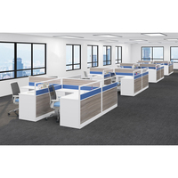 Meubles de centre d'appels de bureau, panneaux modulaires, avec séparation