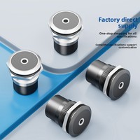 22mm Metall-Einbaubuchse 3,5mm Audio-Klinkenbuchse mit Anschlusskabel für RV Marine Auto Audio-Modifikation