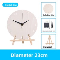 Kit d'horloge murale DIY personnalisable très populaire - Horloge ronde en bois pour la décoration de chambre d'enfant et l'artisanat familial