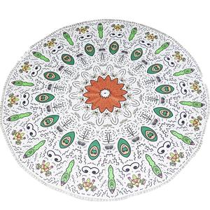 인쇄된 주문 원형 microfiber 비치 타올 80% 년 폴리에스테 20% 폴리아미드 흡수성 목욕 수건 - Product Image 4