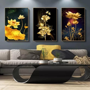 Fiori su misura arte astratta tela pittura poster da parete stampe per soggiorno decorazioni per la casa pronto per essere appeso - Product Image 1