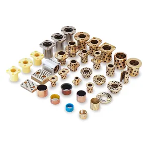 Customized OEM Precision Brass Bushing Bronze Graphite Flange Sliding Oilless Bush