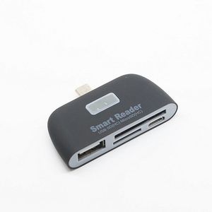 Lector de Tarjetas Inteligente USB SD MicroSD OTG para Teléfono Móvil 4 en 1, Lector de Tarjetas Externo de Plástico con Múltiples Ranuras - Product Image 3