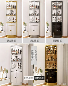 Aparador Moderno de Vidrio para Comedor, Mueble de Almacenamiento para <span class=keywords><strong>Vino</strong></span>, Mueble Buffet para Hogar, Bar, Sala de Estar, Hotel, Villa, Apartamento, Patio - Product Image 6