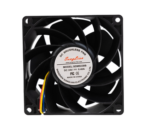 Kipas Pendingin Aksial DC Aliran Udara Tinggi 8038 9238 12038 12V 24V 48V Bantalan Bola Tekanan Tinggi Plastik Ruang Server Pusat Data - Product Image 3