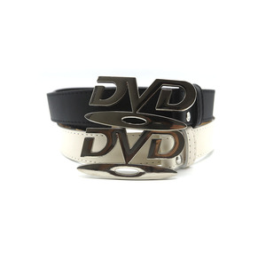 女式复古嘻哈 Y2K 朋克纯色黑白 PU 金属 DVD 扣带扣牛仔裤腰带适合连衣裙 - Product Image 4