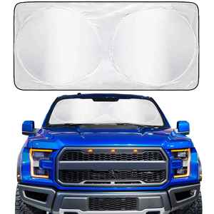 Pare-soleil de voiture pliable personnalisé de haute qualité QM, pare-soleil de pare-brise blanc pour voiture avec logo - Product Image 2