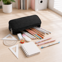 Sac à crayons simple multifonctionnel de grande capacité Organisateur de trousse en polyester Organisateur de papeterie