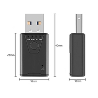 Adaptor USB Bluetooth 5.4 Pemancar Penerima Dongle Bluetooth Nirkabel Adaptor Audio USB Bluetooth untuk Komputer PC Laptop