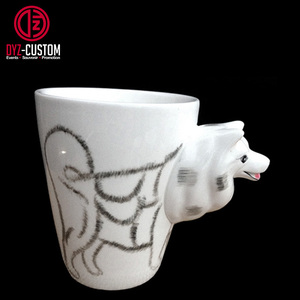 Tazas de cerámica en forma de jirafa, tazas de café de animales en 3D, pintadas a mano - Product Image 6