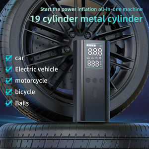 Portable 6-en-1 ABS batterie de voiture Booster batterie externe compresseur d'air gonfleur de pneu démarreur de saut moniteur de pression des pneus LED - Product Image 5