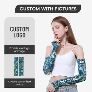 Manchons de <span class=keywords><strong>bras</strong></span> unisexe d'été rafraîchissants pour le sport, le cyclisme, protection solaire UV, séchage rapide, respirants, en Spandex/Nylon, par sublimation - Product Image 3