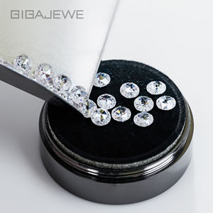GIGAJEWE Forma redonda Rose <span class=keywords><strong>Cut</strong></span> Drill Holes <span class=keywords><strong>Moissanite</strong></span> White D Color VVS1 El mejor corte manual Excelente corte para la fabricación de joyas - Product Image 4