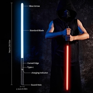 ZLang 1 unidad, 15 colores, juguete luminoso, empuñadura de sable de luz metálica, sable de luz LGT - Product Image 3