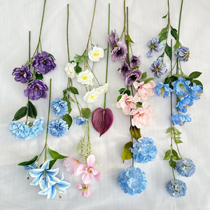 Décoration murale florale en soie Monet Garden, arrangement floral fait main rond pour mariage, hall et photographie - Product Image 5
