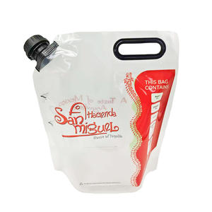 Bolsa con Boquilla Transparente Personalizada con Logotipo Impreso en Huecograbado, Portátil, a Prueba de Fugas, para Bebidas, Té, Zumo, Cerveza, Champaña - Product Image 1