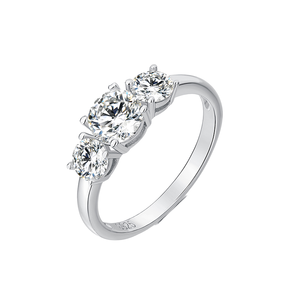 Bague éternelle en moissanite bleue de 1 carat, couleur D, pureté VVS1, plaquée rhodium, bijoux fins, cadeau de fiançailles ou de mariage pour femme, S925 - Product Image 3