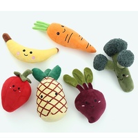 Jouet en peluche pour chien en gros avec hochet, forme de légume de dessin animé, jouet interactif à mâcher pour chat, jouets pour chiens, fournitures pour animaux de compagnie