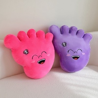 Almohada de Felpa con Forma de Pie de Dibujos Animados, Cojín Divertido con Cara Sonriente para Adolescentes, Amigos, Decoración para el Hogar, Sofá, Dormitorio, Regalo
