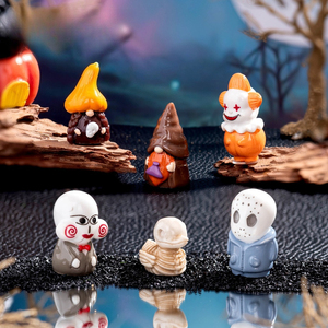 Nouveau personnage d'horreur <span class=keywords><strong>nain</strong></span> assistant squelette canard Clown résine artisanat table Halloween ornement - Product Image 1