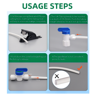 ชุดวาล์วลอยน้ำขนาด1/4นิ้วชุดสายน้ำสำหรับเครื่องกรองน้ำระบบ <span class=keywords><strong>Ro</strong></span> - Product Image 6