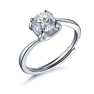 Cincin Kawin Perak Murni Empat Cakar Kirin, Cincin Perak 925 Zirkon yang Dapat Disesuaikan untuk Wanita, Perhiasan Sehari-hari - Product Image 3