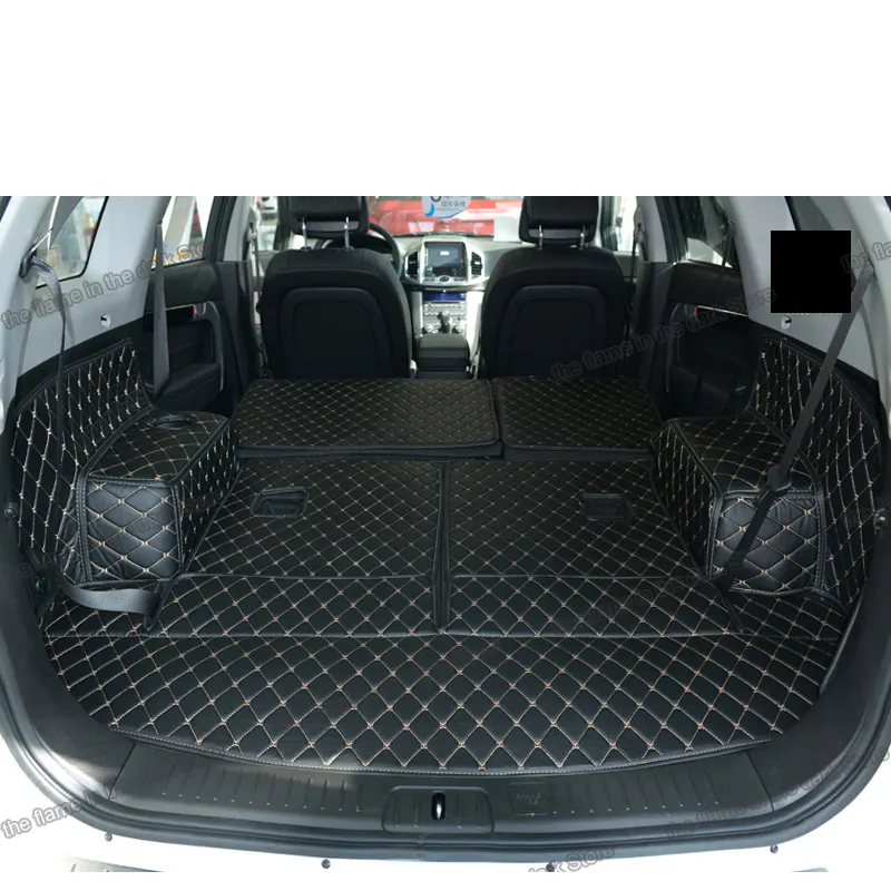 Per chevrolet captiva pelle bagagliaio di un'auto stuoia Daewoo Winstorm holden 2006-2018 2016 2015 2014 2013 cargo liner carpet