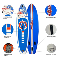 Tabla de Paddle Surf Inflable ACEHERO para Principiantes, Sistema de 3 Aletas, 10'6\"x33\"x6\", Impresión UV, SUP Inflable con Accesorios