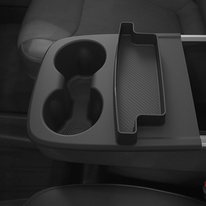 Center <b>Console</b> Cup Holder for Model Y Standard 2026 New Accesorios Para Automovil <b>Black</b> and Grey Easy Clean Washable TPE - Product Image 4